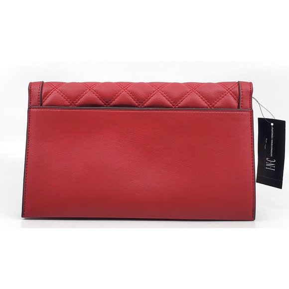New Inc Red Jeenn Quilted Clutch $59.50 - Picture 2 of 3
